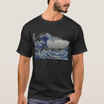 Pixdezines Vintage  Great Wave  Hokusai 葛飾北斎の神奈川沖浪 T-shirt by The_Masters at Zazzle