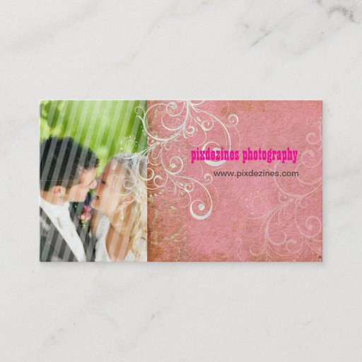 Customizable PixDezines Vintage Grunge Damask / Pink Business Cards