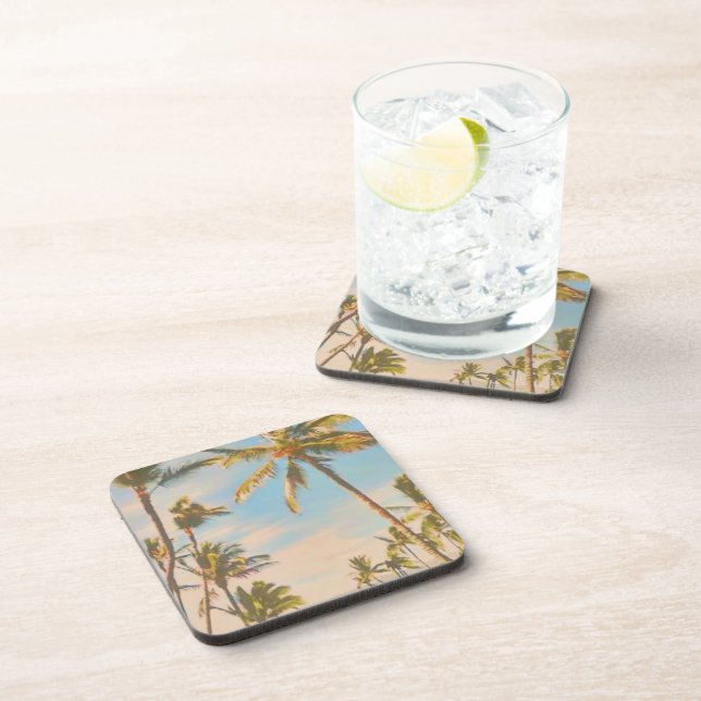 PixDezines vintage hawaiian beach Coaster (Right Side)