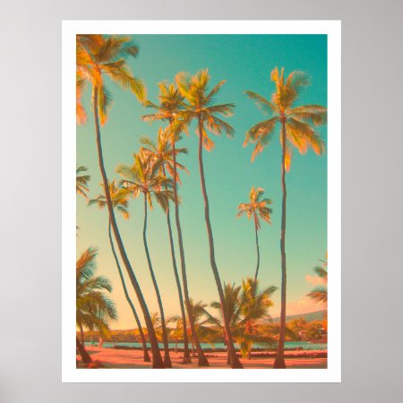 Pixdezines Vintage Hawaiian Beach/honaunau Poster