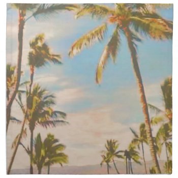 Pixdezines Vintage Hawaiian Beach Napkin by PixDezines at Zazzle