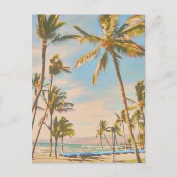 Pixdezines Vintage Hawaiian Beach Postcard by PixDezines at Zazzle
