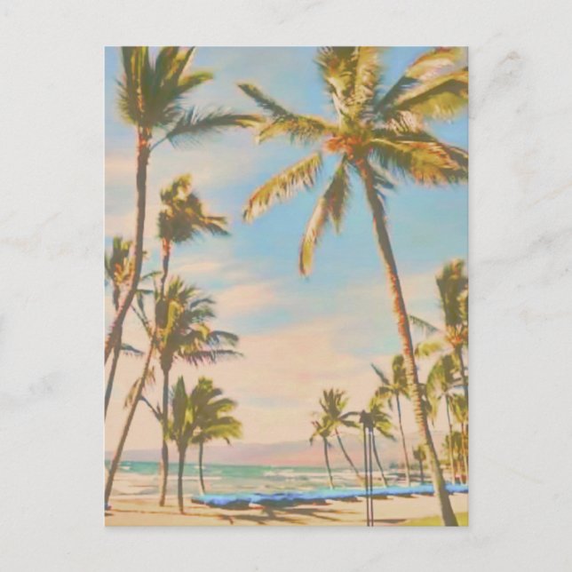 PixDezines vintage hawaiian beach Postcard (Front)