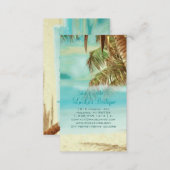 PixDezines Vintage Hawaiian Beach Scene Business Card (Front/Back)