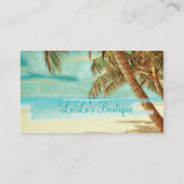 PixDezines Vintage Hawaiian Beach Scene Business Card (Back)