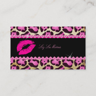 PixDezines vintage hot lips+sassy jaguar Business Card