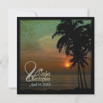 Pixdezines Vintage Hula Sunset/luau Invitation by custom_stationery at Zazzle