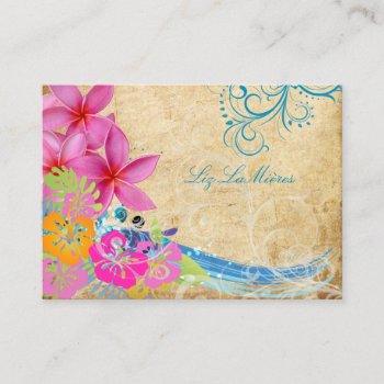 Pixdezines Vintage Hula Waves Business Card by Create_Business_Card at Zazzle