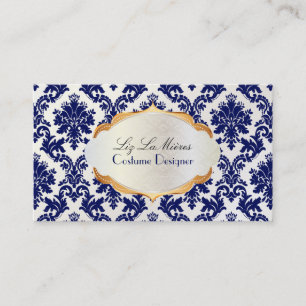 PixDezines vintage la paloma damask Business Card
