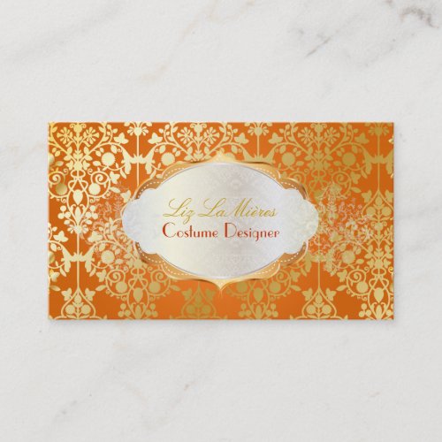 PixDezines vintage leila damask Business Card Template