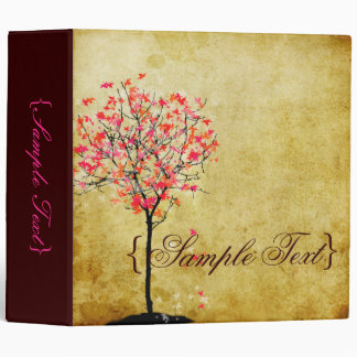 PixDezines Vintage Maple Tree 3 Ring Binder
