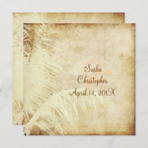 PixDezines VINTAGE PALM/FAUX PARCHMENT/DIY FONTS Invitation