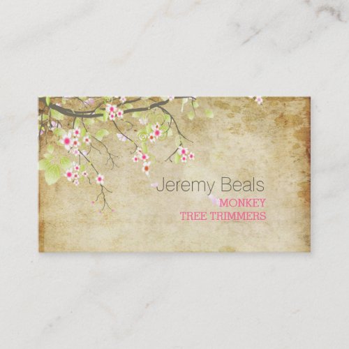PixDezines vintage pink cherry blossomsââ Business Card