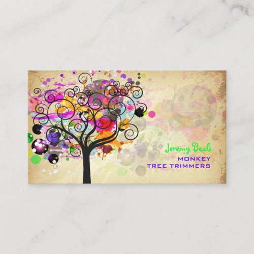 PixDezines Vintage/pink Grunge Tree Trimmers â™¥â™¥â™¥ Business Cards