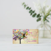 PixDezines Vintage/pink Grunge Tree Trimmers ♥♥♥ Business Card (Standing Front)