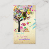 PixDezines Vintage/pink Grunge Tree Trimmers ♥♥♥ Business Card (Back)