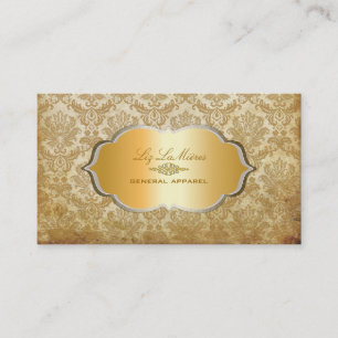 PixDezines vintage piqué damask Business Card