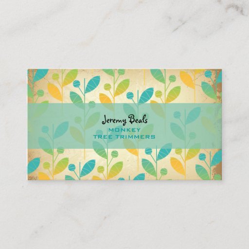 Customizable PixDezines Vintage Retro Foliage â™¥â™¥â™¥â™¥ Business Card Template
