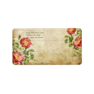 PixDezines Vintage Roses/Faux Parchment Label