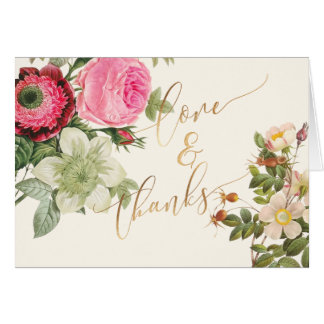 PixDezines Vintage Roses/Redoute/Thank You Cards