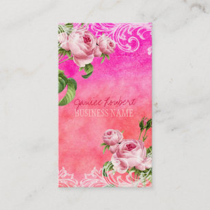 PixDezines vintage roses/watercolor Business Card