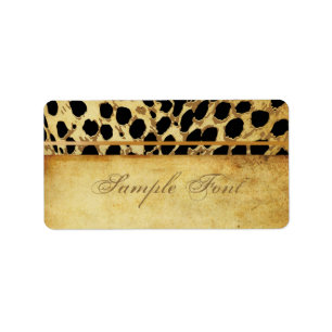 PixDezines vintage safari/cheetah Label
