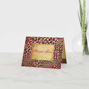 PixDezines vintage safari/leopard/DIY fonts+color! Thank You Card