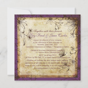 PixDezines Vintage Secret Garden, fall, DIY color Invitation