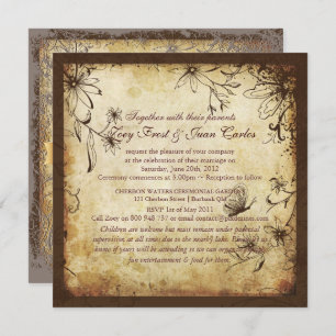 PixDezines Vintage Secret Garden/Faux Parchment Invitation