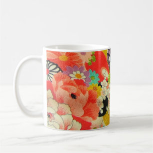 PixDezines Vintage Shirimen Kimono Coffee Mug