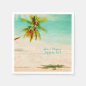 PixDezines Vintage Tropical Beach Paper Napkin