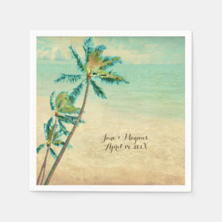 PixDezines Vintage Tropical Beach Paper Napkins