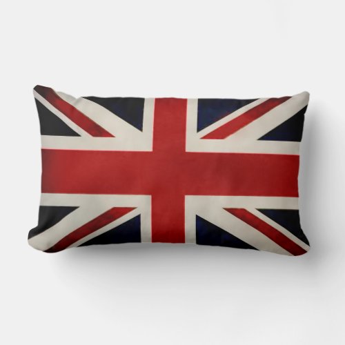 PixDezines vintage union jack flag Lumbar Pillow