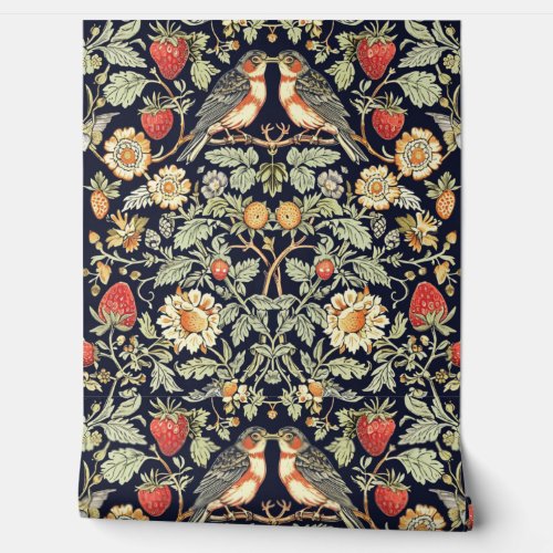 PixDezines Vintage William Morris Strawberry Thief Wallpaper