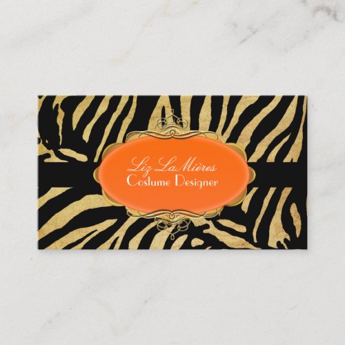 PixDezines Vintage zebra Business Card Templates