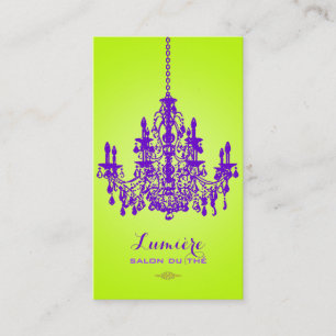 PixDezines violet crystal chandelier/DIY color Business Card