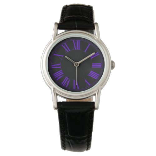 PixDezines Violet Roman NumerosDIY background Watch