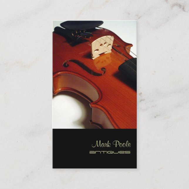 PixDezines violin/diy color Business Card (Front)