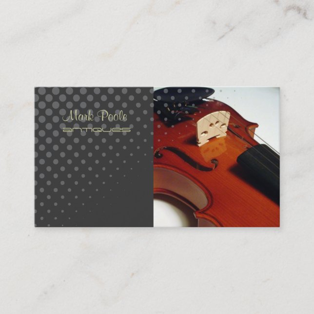 PixDezines violin/diy color Business Card (Front)