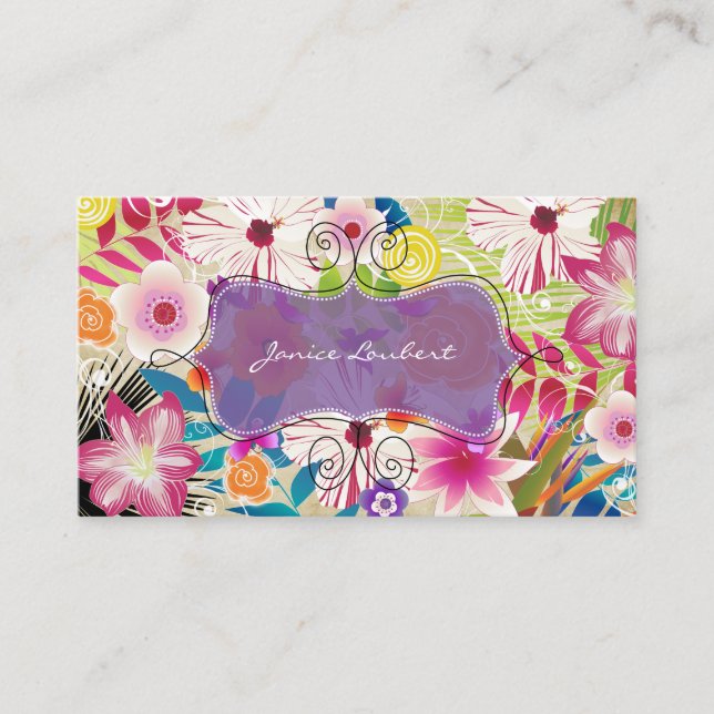 PixDezines wailea/vintage background Business Card (Front)