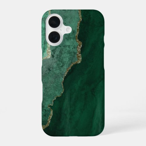 PixDezines WATERCOLOR AGATE DARK GREEN iPhone 16 Case