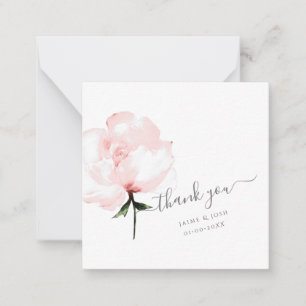 PixDezines Watercolor Blush Pink Peony Note Card