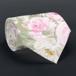 PixDezines Watercolor Blush Pink Roses DIY Bckgrnd Neck Tie<br><div class="desc">PixDezines floral watercolor neck tie,  blush pink roses,  white / cream daisies and sage green foliage -- something blue for your event or everyday use.  Most of our designs come with DIY background color.

 Copyright © 2011-2023 PixDezines™.</div>