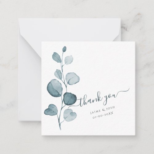 PixDezines Watercolor Dusty Blue Eucalyptus  Note 