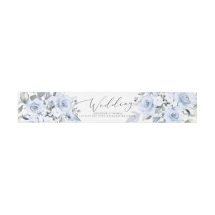 PixDezines Watercolor Dusty Blue Roses Belly Band