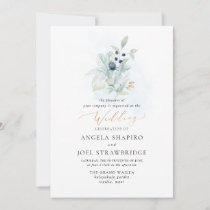  PixDezines Watercolor Dusty Blue Winter Cotton In Invitation