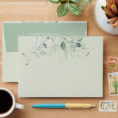 PixDezines Watercolor Eucalyptus DIY background Envelope (Desk)