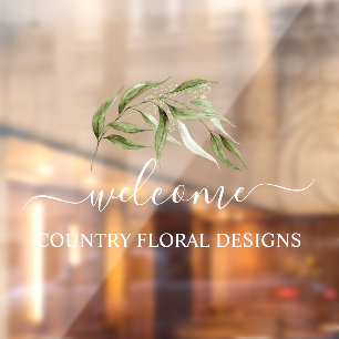 PixDezines Watercolor Eucalyptus Sprig Window Clin Window Cling