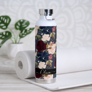 PixDezines Watercolor Flowers DIY Background Water Bottle