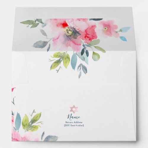 PixDezines Watercolor Flowers Garden Roses Envelope